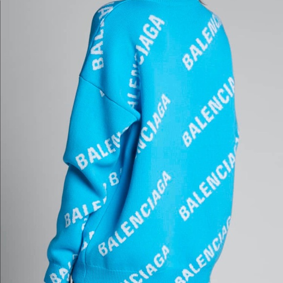 balenciaga blue sweater